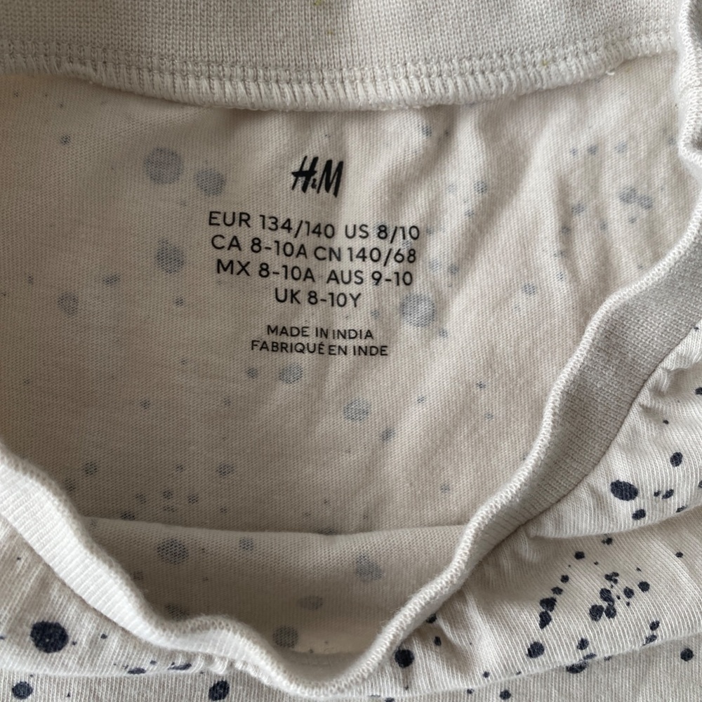 H&M Kids Splatter Paint Tshirt Size 8/10 - Picture 4 of 4